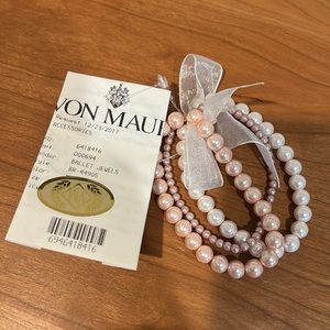 Pink bracelets ballet jewels stretchy